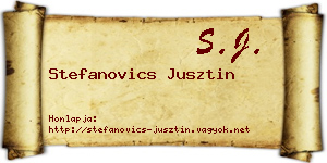 Stefanovics Jusztin névjegykártya
